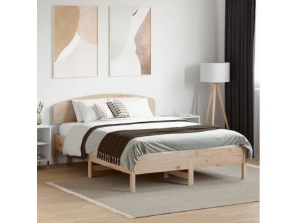 Postel bez matrace 140 x 190 cm masivní borovice 3207225