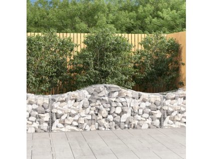 Klenuté gabionové koše 40 ks 200x50x60/80 cm pozinkované železo 3145616