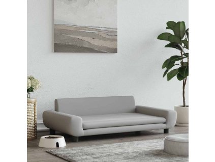 Pelíšek pro psy světle šedý 100 x 54 x 33 cm samet 171982