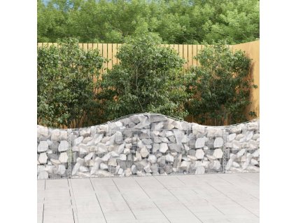 Klenutý gabionový koš 200 x 30 x 60/80 cm pozinkované železo 153383