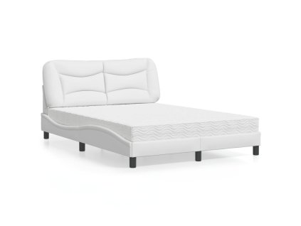 Postel s matrací Hvar bílá 140 x 190 cm umělá kůže 3208718