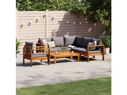 5dílná zahradní sedací souprava s poduškami masivní akácie 3214862