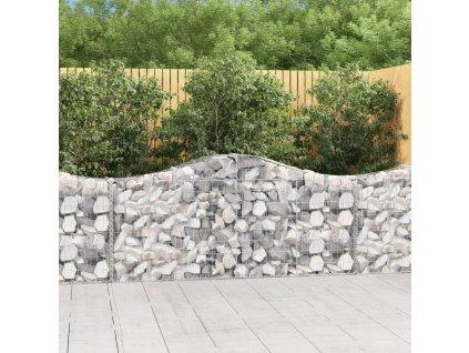 Klenuté gabionové koše 20ks 200x30x80/100 cm pozinkované železo 3145424