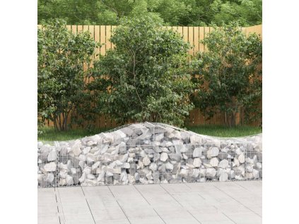 Klenuté gabionové koše 30 ks 200x50x40/60 cm pozinkované železo 3145594