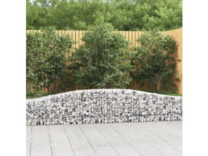 Klenuté gabionové koše 10 ks 400x30x40/60 cm pozinkované železo 3145795