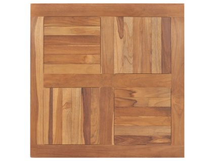 Stolní deska masivní teakové dřevo čtvercová 80 x 80 x 2,5 cm 48990