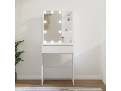 Toaletní stolek s LED bílý 60 x 40 x 140 cm 808828