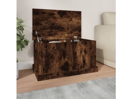 Úložný box kouřový dub 70 x 40 x 38 cm kompozitní dřevo 816509