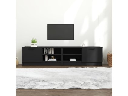 TV skříňky 2 ks černé 80 x 35 x 36,5 cm kompozitní dřevo 811469