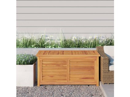 Zahradní úložný box s vložkou 114 x 50 x 58 cm masivní teak 363271