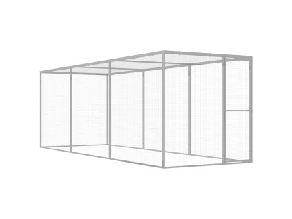 Klec pro kočky 4,5 x 1,5 x 1,5 m pozinkovaná ocel 146358