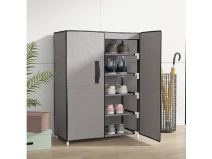 Botník šedý 60 x 28 x 90 cm textil 337262