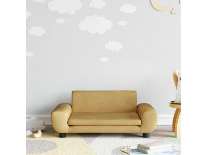 Dětská pohovka hnědá 70 x 45 x 33 cm samet 3196391