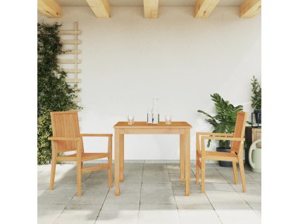 Stohovatelné zahradní židle 2 ks 56,5x57,5x91 cm masivní teak 364404
