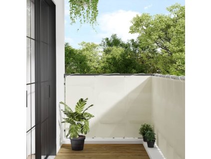 Balkonová zástěna krémová 120 x 800 cm 100% polyester oxford 4000208