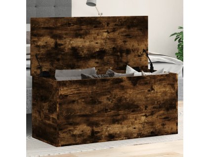 Úložný box kouřový dub 100 x 42 x 46 cm kompozitní dřevo 840664