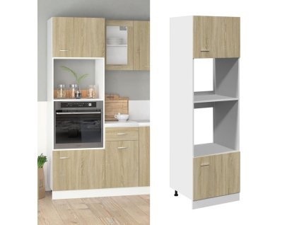 Mikrovlnná skříňka "Lyon" dub sonoma 60 x 57 x 207 cm, dřevěné 849627