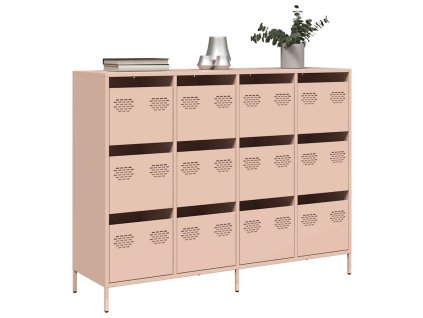 Příborník růžový 135 x 39 x 103,5 cm ocel válcovaná za studena 3307174