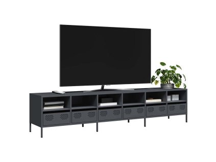 TV skříňka antracitová 202x39x43,5 cm ocel válcovaná za studena 3307157