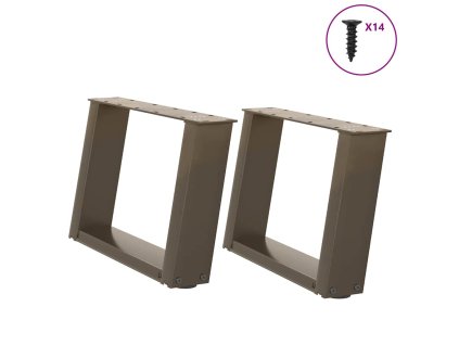 Nohy konferenčního stolku ve tvaru U 2 ks přírodní ocel 40 x (30-31) cm ocel 4012743