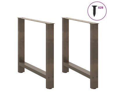 Nohy k jídelnímu stolu z přírodní oceli 2 ks 70 x (72-73) cm ocel 4013311