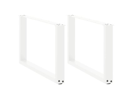 Nohy konferenčního stolku ve tvaru U, 2 ks, bílé, 70 x (42-43) cm, ocel 4013165