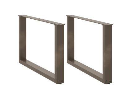 Nohy konferenčního stolku ve tvaru U, 2 ks, přírodní ocel, 70 x (42-43) cm, ocel 4013167