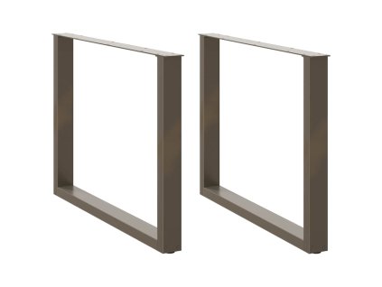 Nohy k jídelnímu stolu ve tvaru U, 2 ks, přírodní ocel, 100 x (72-73) cm, ocel 4013199
