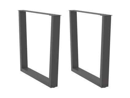 Nohy k jídelnímu stolu ve tvaru V, 2 ks, antracitové, 80 x (72-73,3) cm, ocel 4012650