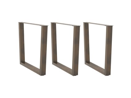 Nohy k jídelnímu stolu ve tvaru V, 3 ks, přírodní ocel, 90 x (72-73,3) cm, ocel 4012671