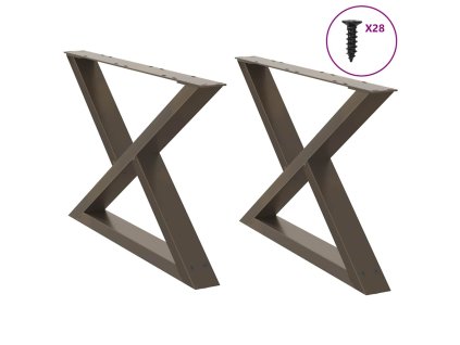 Nohy konferenčního stolku 2 ks přírodní ocel 70 x (42-43,3) cm ocel 4012715