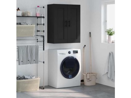 Nástěnná skříňka černá 69,5 x 34 x 90 cm kompozitní dřevo 830405