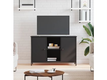 TV skříňka černá 100 x 35 x 65 cm kompozitní dřevo 832778