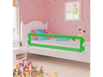 Dětská zábrana k postýlce zelená 180 x 42 cm polyester 10169