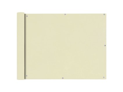 Balkónová zástěna z oxfordské látky 90x600 cm krémová 42339