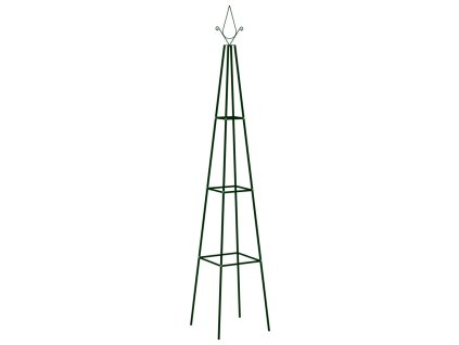 Opory na pnoucí rostliny 2 ks tmavě zelené 35x35x195 cm železo 47096