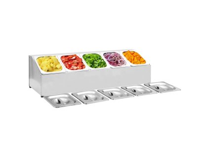 Nástavba na gastronádoby pro 5 GN 1/6 nádoby nerezová ocel 51222