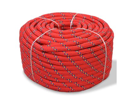 Námořní lodní lano, polypropylen, 10 mm, 50 m, červené 91291