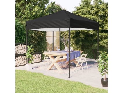 Skládací party stan černý 2 x 2 m 93497