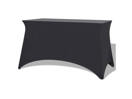 Strečový návlek na stůl 2 ks 183x76x74 cm antracitová 132040