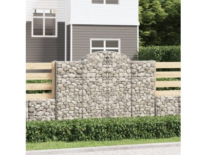 Klenuté gabionové koše 30ks 200x50x140/160cm pozinkované železo 3146379