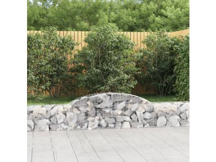Klenuté gabionové koše 9 ks 300x30x40/60 cm pozinkované železo 3146474