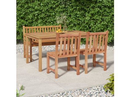 4dílný zahradní jídelní set masivní teakové dřevo 3157154