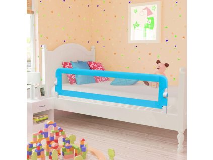Dětská zábrana k postýlce modrá 120 x 42 cm polyester 10172