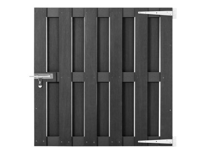 Zahradní branka WPC 100 x 100 cm šedá 49083