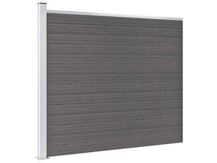 Plotový dílec WPC 175 x 146 cm šedý 148983