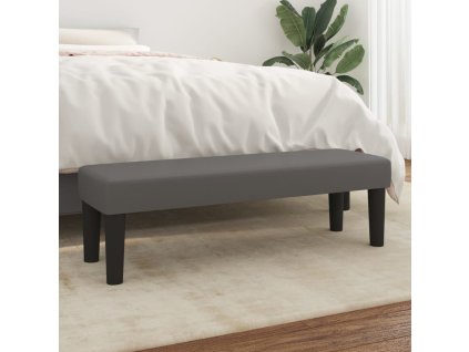 Lavice šedá 100x30x30 cm umělá kůže 346664