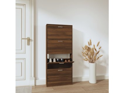 Botník hnědý dub 59x17x150 cm kompozitní dřevo 342525