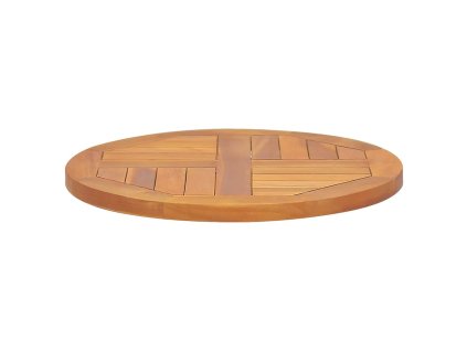 Stolní deska masivní teakové dřevo kulatá 2,5 cm 50 cm 316154