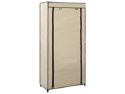 Botník s potahem krémový 58 x 28 x 106 cm textil 282429
